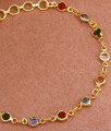 Gold Plated Bracelets Rainbow Color Stone Gift Collections BRAC809