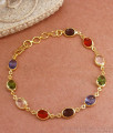 Attractive Gold Plated Bracelets Multi Kemp Stone Collections BRAC812