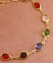 Attractive Gold Plated Bracelets Multi Kemp Stone Collections BRAC812