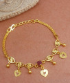 Gift For Loved Ones Gold Charm Bracelets Heart Designs Shop Online BRAC815