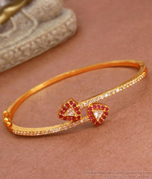 Buy Latest Gold Bracelets Light Weight Ruby Stone Designs Online BRAC819