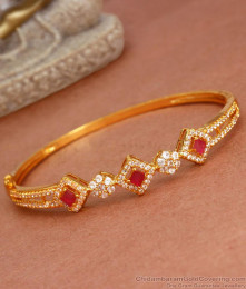 Uncut Diamonds Gold Bracelets Office And College Wear Collections BRAC823