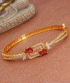 Glittering Ruby Stone Gold Imitation Bracelets Lock Type Designs BRAC828