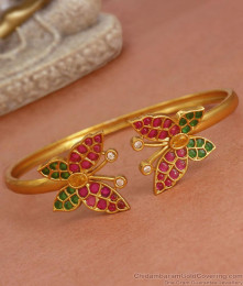 Premium Antique Bracelets Adjustable Kada Type Butterfly Designs BRAC834 Premium Antique Bracelets Adjustable Kada Type Butterfly Designs BRAC834