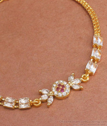 Floral 1 Gram Gold Bracelets Chain Type Collections BRAC839 Floral 1 Gram Gold Bracelets Chain Type Collections BRAC839