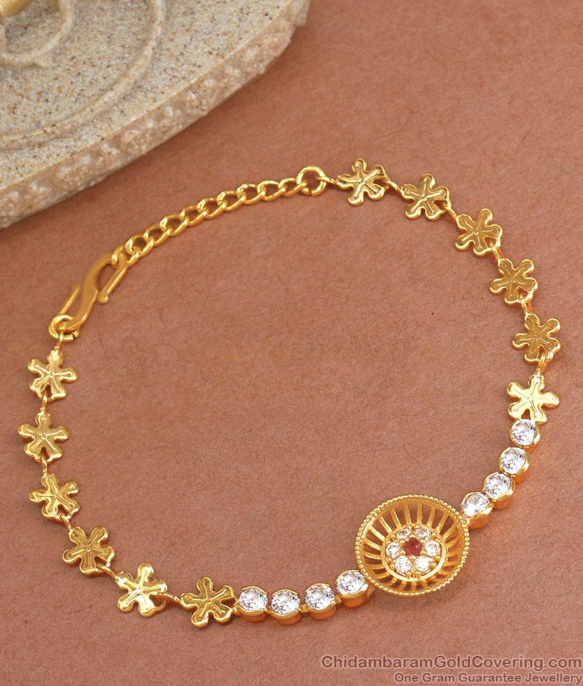 Light Weight Gold Plated Bracelets Daily Wear Collections BRAC840