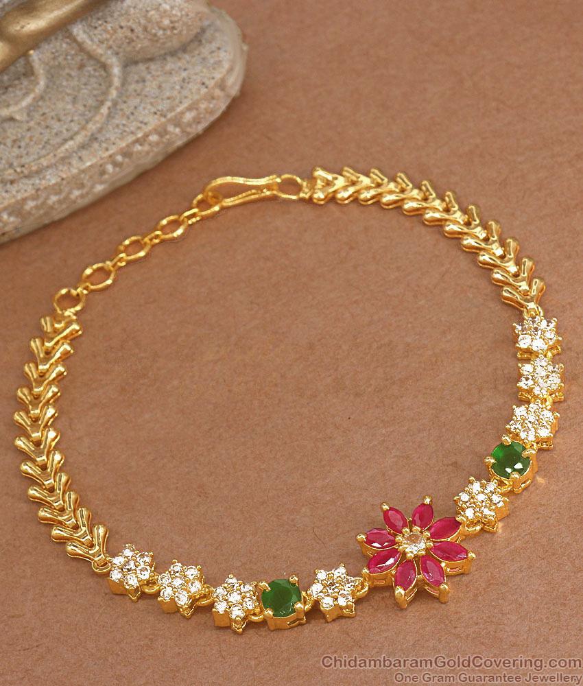 Elegant 1 Gram Gold Bracelets Stone Designs Shop Online BRAC849 Elegant 1 Gram Gold Bracelets Stone Designs Shop Online BRAC849