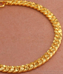 Mens Pure Gold Tone Bracelet Forming Designs BRAC850