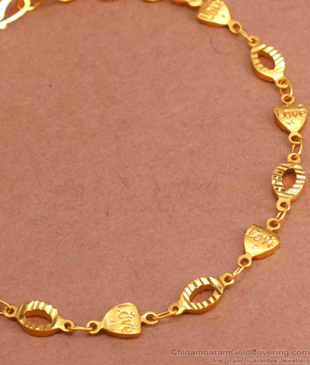 Classic Gold 2mm Bracelet - Love Small Gold Charm main image 1