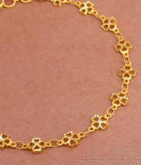 Light Weight Forming Gold Bracelet Floral Design BRAC855 Light Weight Forming Gold Bracelet Floral Design BRAC855