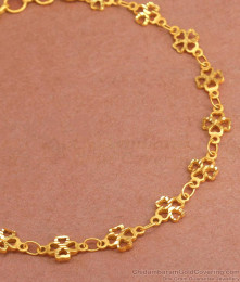 Light Weight Forming Gold Bracelet Floral Design BRAC855