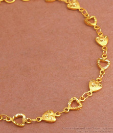 Heart Design Gold Plated Bracelet Forming Collections BRAC858 Heart Design Gold Plated Bracelet Forming Collections BRAC858