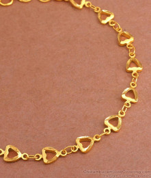 Light Weight Gold Imitation Bracelet Heart Design BRAC861 Light Weight Gold Imitation Bracelet Heart Design BRAC861