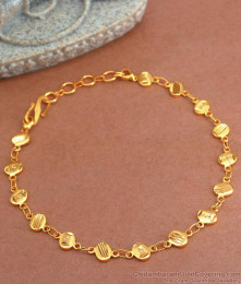 Plain Forming Gold Bracelets Occasional Wear Design BRAC862