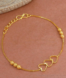 Daily Wear Gold Imitation Bracelet Heart Design BRAC867