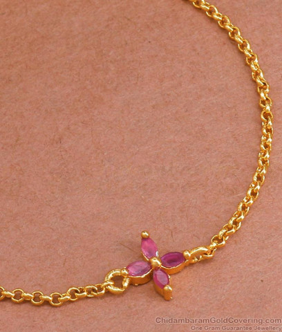 Gayatri Handmade Gold Tone Silver Bracelet - Size 2.6 Inches