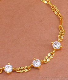 White Stone Bracelet Gold Imitation Jewelry BRAC873 White Stone Bracelet Gold Imitation Jewelry BRAC873