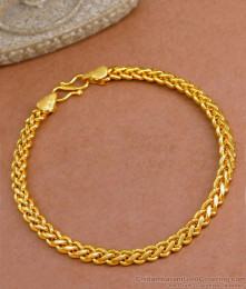 Regular Use Mens Gold Bracelet Designs 1 Gram Gold Jewellery BRAC881