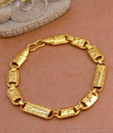 Handcrafted 2 Gram Gold Light Weight Bracelet For Mens BRAC888
