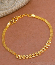 Stylish Full Gold Imitation Bracelet Leaf Design BRAC910