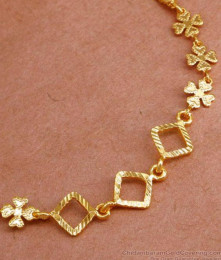 Charming One Gram Gold Bracelet Light Weight Plain Design BRAC934