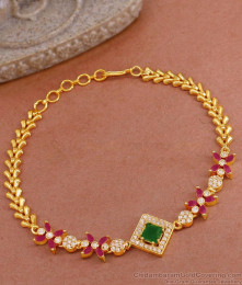 Buy Trendy 1 Gram Gold Finish Stone Bracelet For Ladies BRAC947