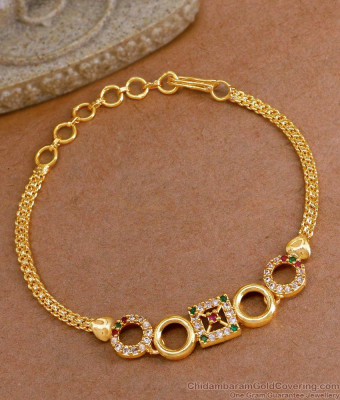 Light Weight One Gram Gold Chain Bracelets For Everyday Use BRAC961