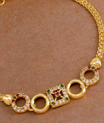 Light Weight One Gram Gold Chain Bracelets For Everyday Use BRAC961