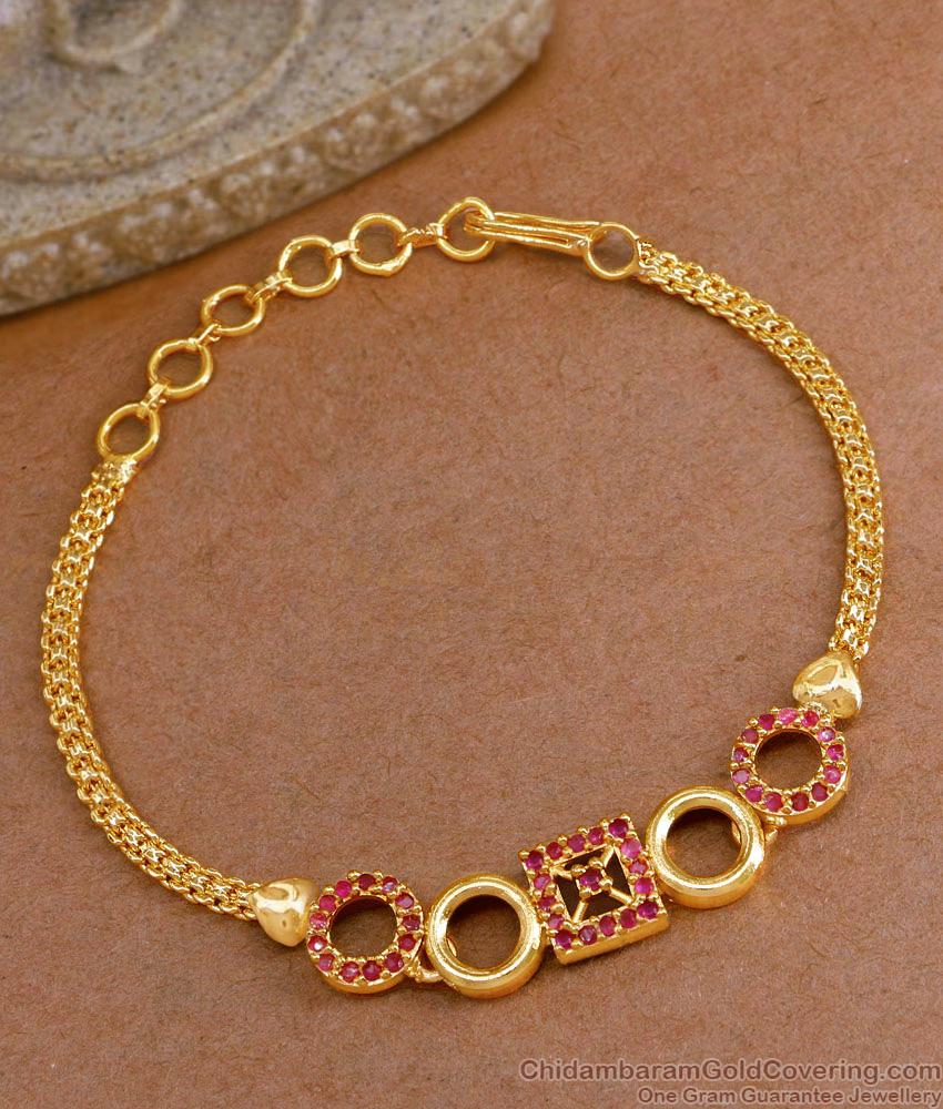 Full Ruby Stone Gold Covering Hand Chain For Womens BRAC962 Full Ruby Stone Gold Covering Hand Chain For Womens BRAC962