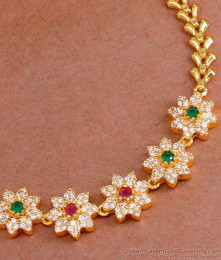 New Arrival Multi Stone Flower Bracelet Designs With Price Online BRAC970