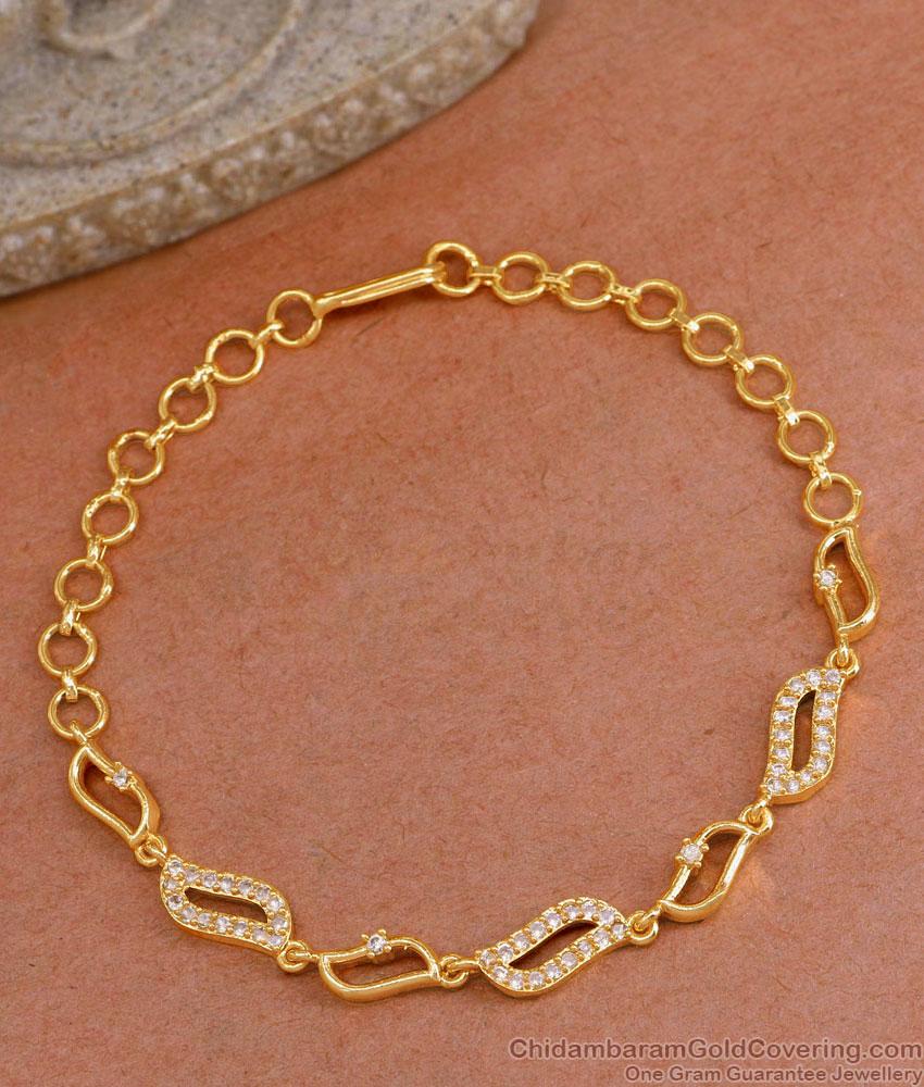 Daily Wear Gold Plated Light Weight Guarantee Bracelet BRAC971 Daily Wear Gold Plated Light Weight Guarantee Bracelet BRAC971