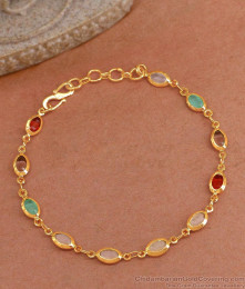 Beautiful Kemp Stone Gold Plated Bracelet Design BRAC983