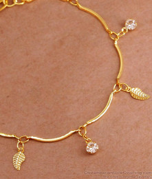 Cute Hanging Charms Gold Plated Bracelet For Women BRAC992