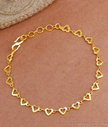 Beautiful Heart Shaped Bracelet 1 Gram Gold Designs Online BRAC994