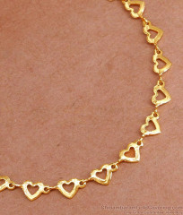 Beautiful Heart Shaped Bracelet 1 Gram Gold Designs Online BRAC994 Beautiful Heart Shaped Bracelet 1 Gram Gold Designs Online BRAC994
