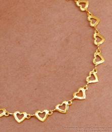Beautiful Heart Shaped Bracelet 1 Gram Gold Designs Online BRAC994