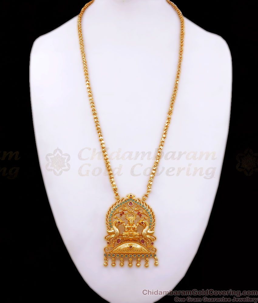 Grand One Gram Gold Lakshmi Dollar Chain Design Shop Online BGDR1010