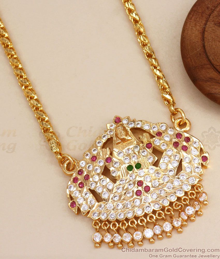 5 Metal Lakshmi Dollar Gold Chain Impon Collections BGDR1020