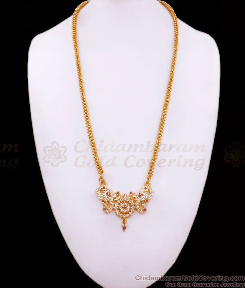 Stylish Impon Dollar Chain Peacock Design Shop Online BGDR1022