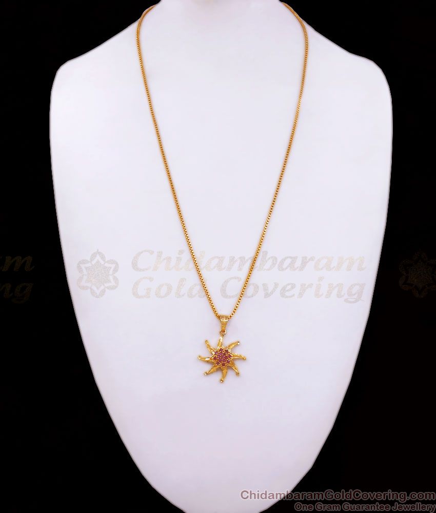 Light Weight 1 Gram Gold Dollar Chain Office Wear Collections BGDR1025