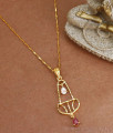 Unique 1 Gram Gold Dollar Chain Hanging Stone Pattern BGDR1028