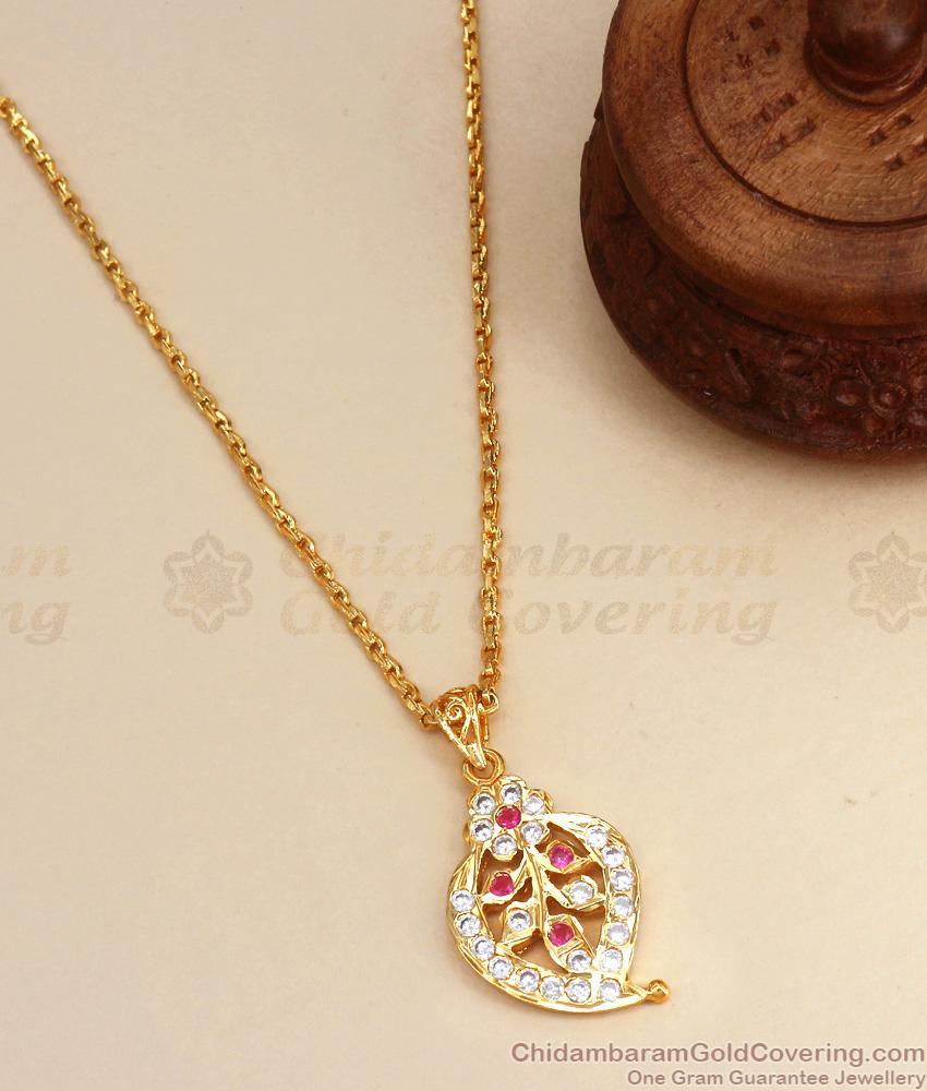 Small Mango Leaf Impon Dollar Chain Shop Online Panchaloga Jewelry BGDR1046