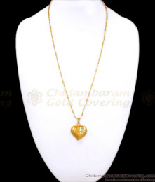 Heart Shaped 1 Gram Gold Dollar Chain Office And College Wear BGDR1059 Heart Shaped 1 Gram Gold Dollar Chain Office And College Wear BGDR1059