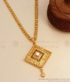 Regular Use White Stone Gold Plated Dollar Chain Shop Online BGDR1061