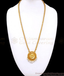 Beautiful Hanging White Beads Gold Plated Lakshmi Dollar Chain BGDR1065 Beautiful Hanging White Beads Gold Plated Lakshmi Dollar Chain BGDR1065