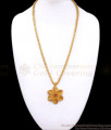 One Gram Gold Dollar Chain Ruby Stone Floral Designs Shop Online BGDR1067