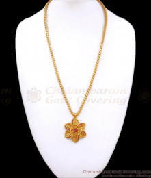 One Gram Gold Dollar Chain Ruby Stone Floral Designs Shop Online BGDR1067 One Gram Gold Dollar Chain Ruby Stone Floral Designs Shop Online BGDR1067