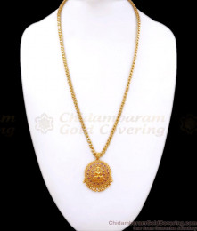 Lakshmi Pendant Ruby Kemp Stone Gold Plated Dollar Chain Collections Shop Online BGDR1069 Lakshmi Pendant Ruby Kemp Stone Gold Plated Dollar Chain Collections Shop Online BGDR1069