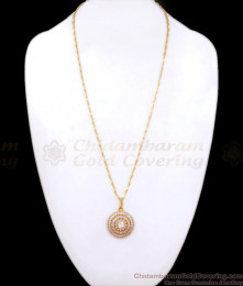 Glittering CZ White Stone Gold Imitation Dollar Chain Party Wear Collections BGDR1070 Glittering CZ White Stone Gold Imitation Dollar Chain Party Wear Collections BGDR1070