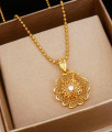 One Gram Gold Plated Dollar Chain Floral Pattern Shop Online BGDR1077